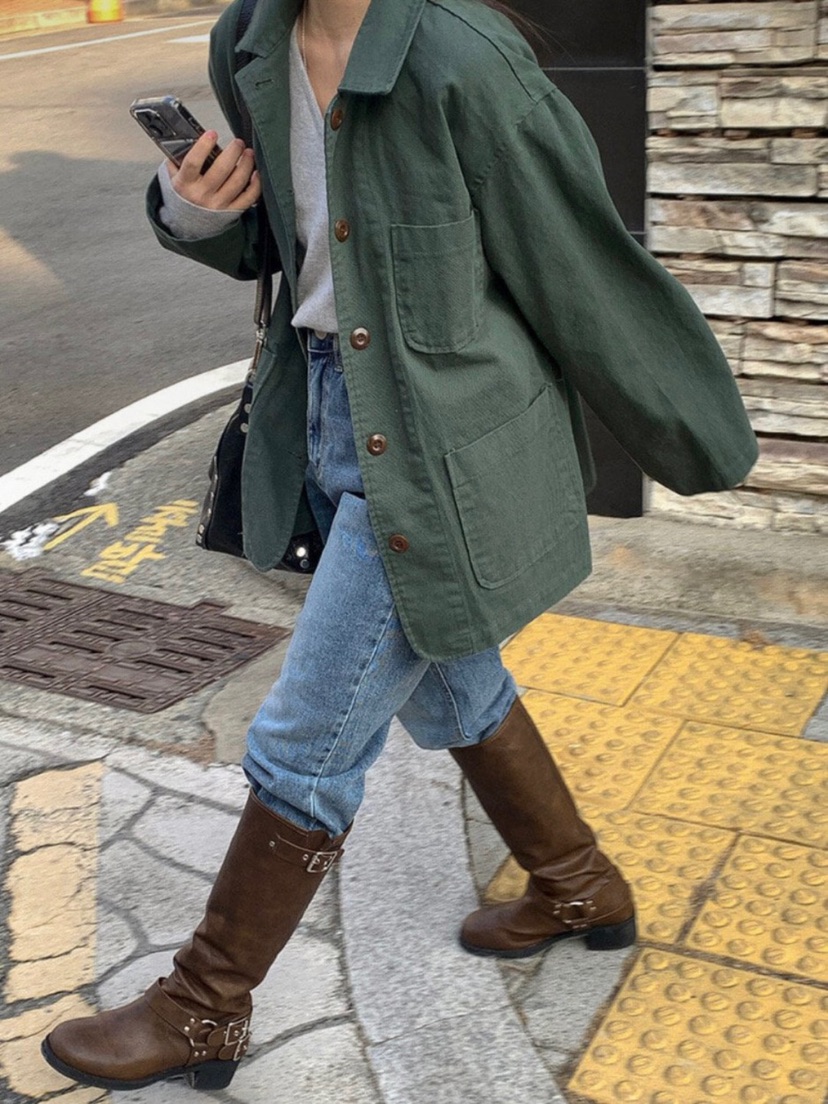 WOOD韓國直郵㊣女裝新品時尚真品人氣職業推薦熱賣休閑夾克WOOD夾克