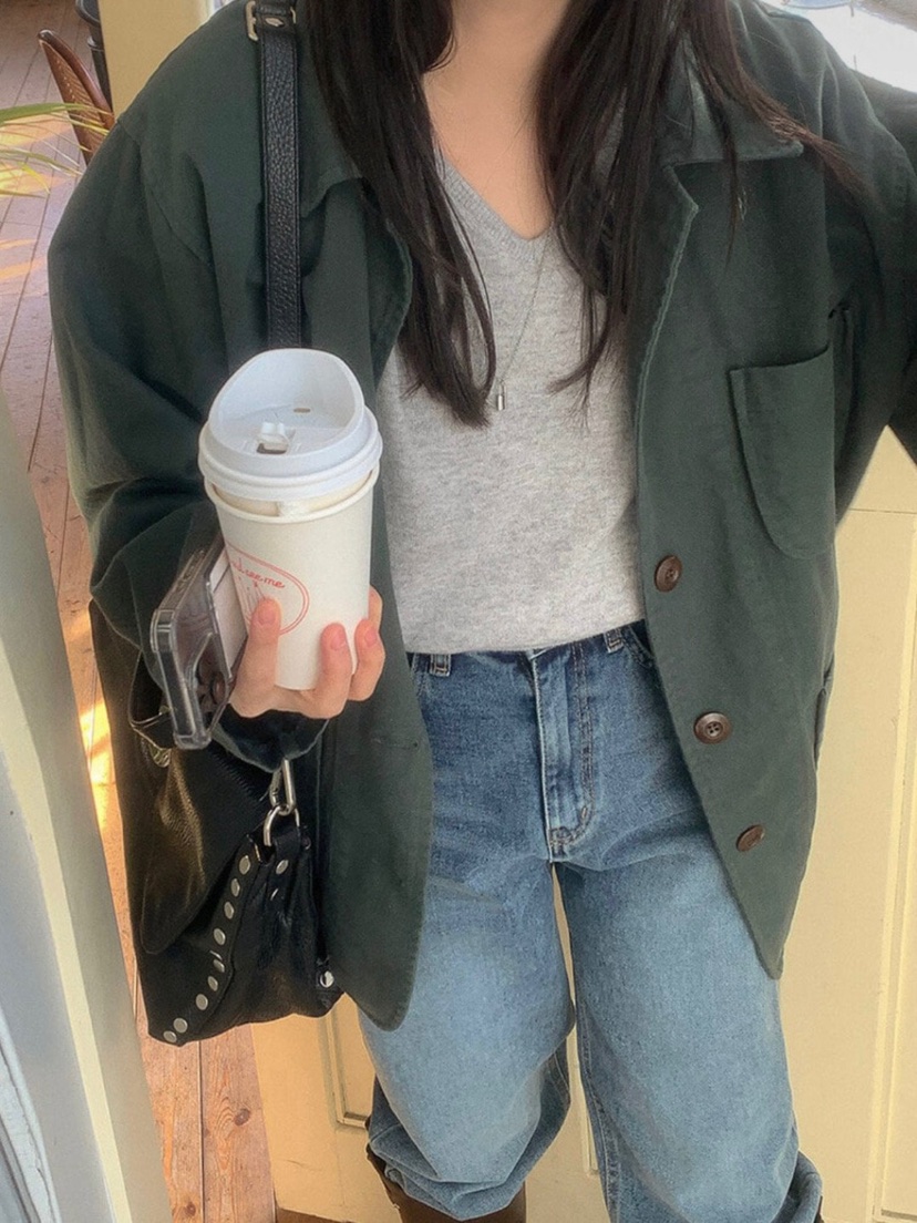 WOOD韓國直郵㊣女裝新品時尚真品人氣職業推薦熱賣休閑夾克WOOD夾克