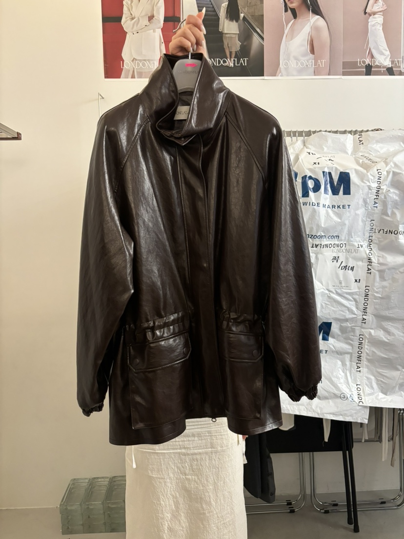 LONDON FLAT韓國直郵㊣女裝新品熱賣職業推薦人氣夾克高領LONDON FLAT夾克圖色1