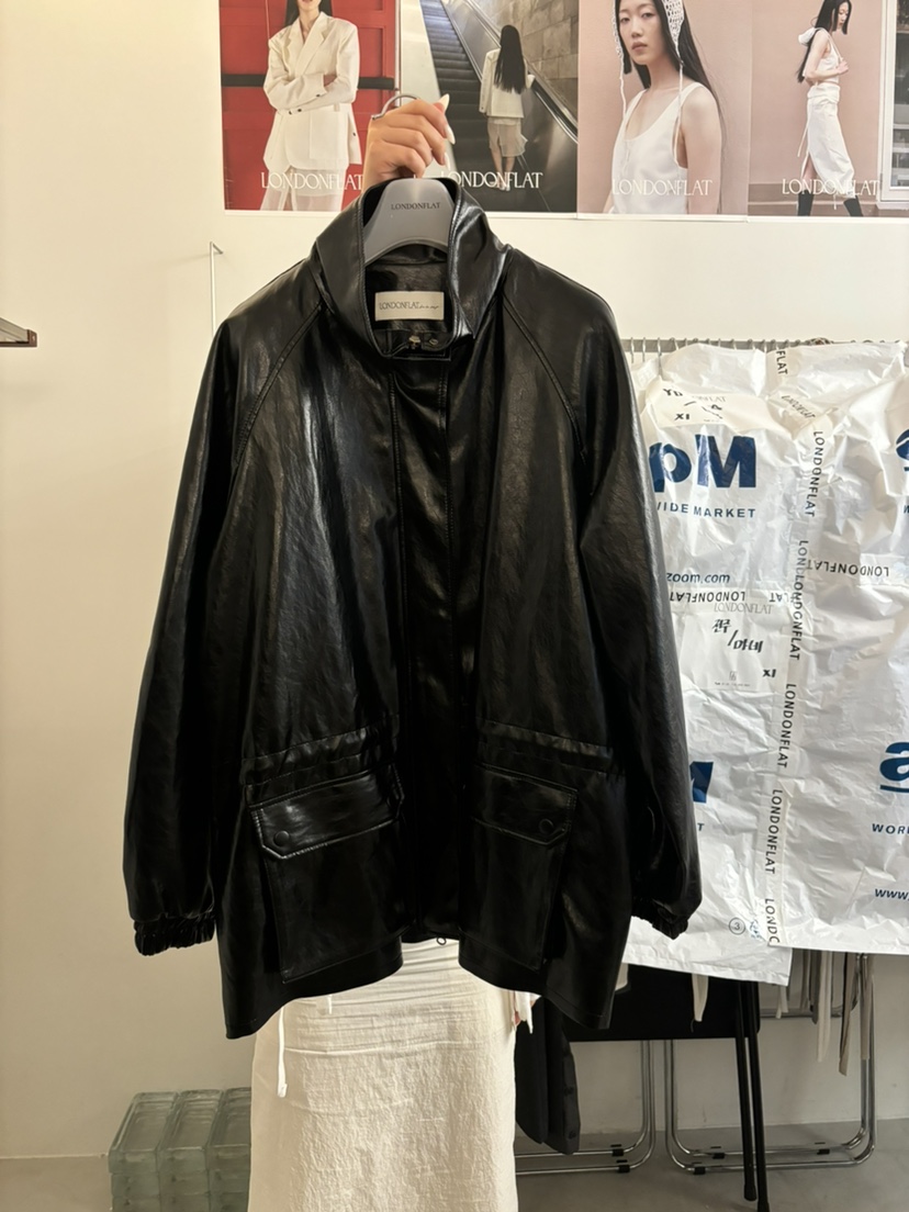 LONDON FLAT韓國直郵㊣女裝新品熱賣職業推薦人氣夾克高領LONDON FLAT夾克圖色2