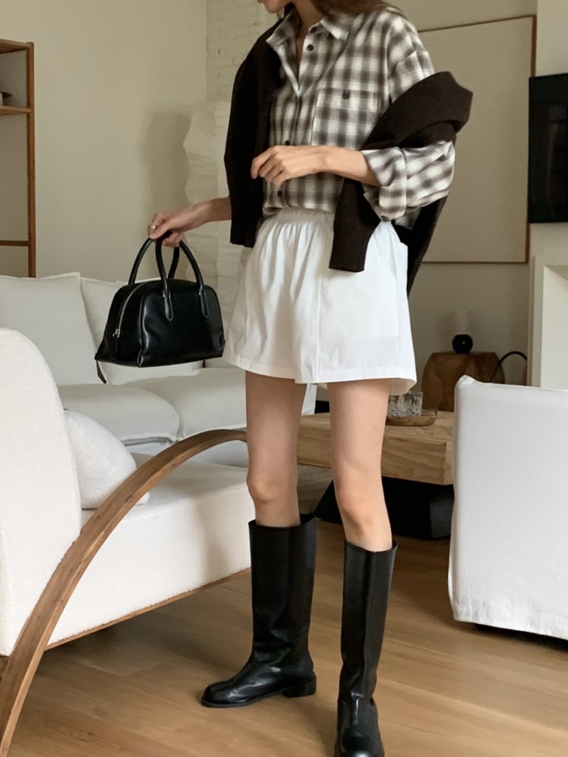WOOD東大門㊣代購女士新款25秋夏職業熱賣時尚襯衫蕾絲衫格紋WOOD襯衫/蕾絲衫