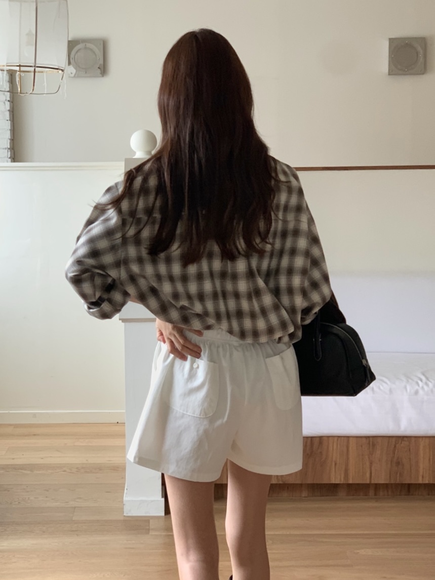 WOOD東大門㊣代購女士新款25秋夏職業熱賣時尚襯衫蕾絲衫格紋WOOD襯衫/蕾絲衫