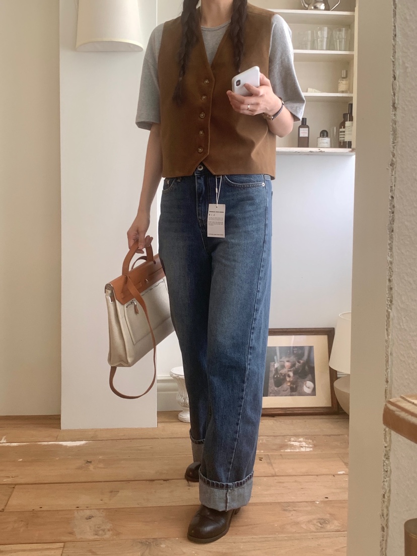WOOD韓國代購㊣女裝新款休閑推薦25秋夏時尚人氣職業真品馬甲WOOD馬甲