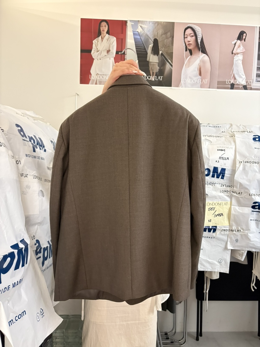 LONDON FLAT東大門㊣直郵女士新品25秋夏時尚職業夾克羊毛LONDON FLAT夾克
