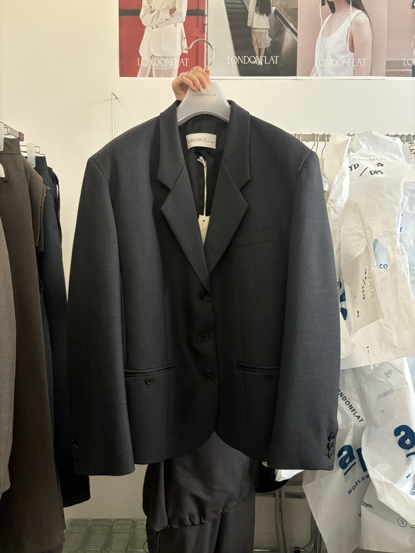 LONDON FLAT東大門㊣直郵女士新品25秋夏時尚職業夾克羊毛LONDON FLAT夾克圖色2