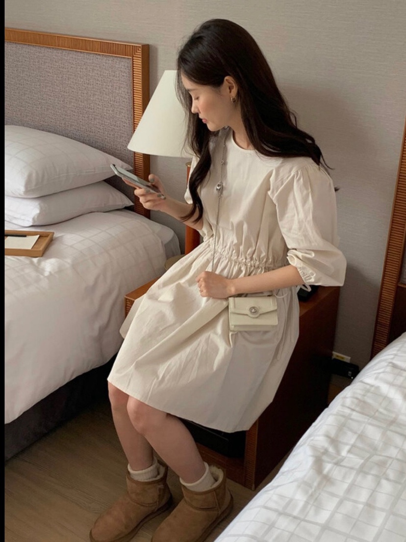 WOOD韓國直郵㊣女士新款真品時尚人氣25秋夏休閑推薦連衣裙WOOD連衣裙