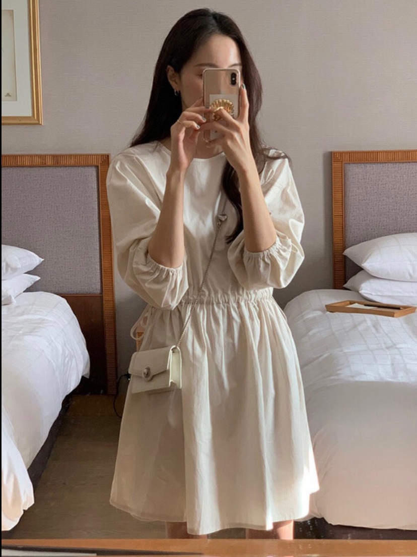 WOOD韓國直郵㊣女士新款真品時尚人氣25秋夏休閑推薦連衣裙WOOD連衣裙