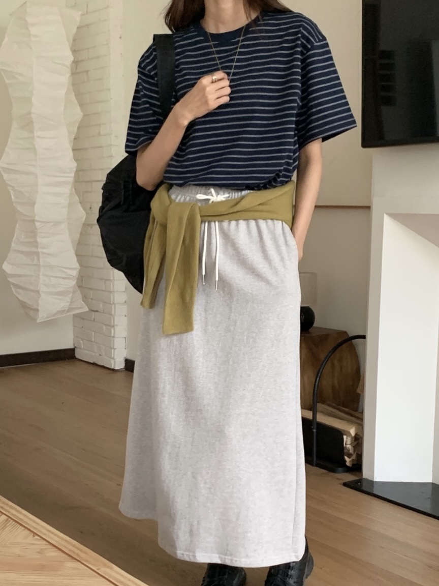 WOOD東大門㊣代購女士新品真品職業推薦25秋夏時尚休閑長裙WOOD長裙