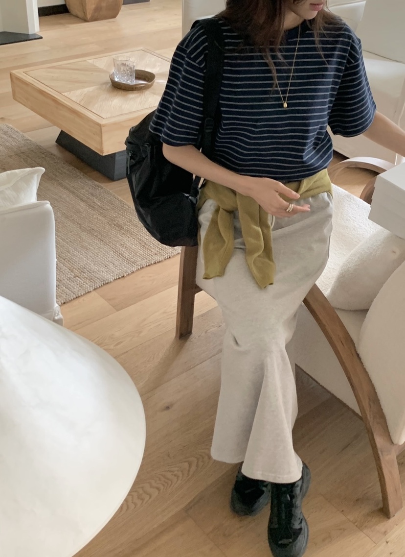 WOOD東大門㊣代購女士新品真品職業推薦25秋夏時尚休閑長裙WOOD長裙
