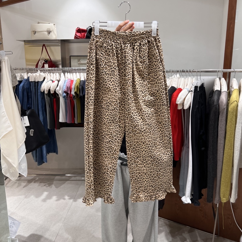 TEMPTING東大門㊣直郵女士新款休閑職業真品25秋夏休閑褲荷葉邊TEMPTING休閑褲