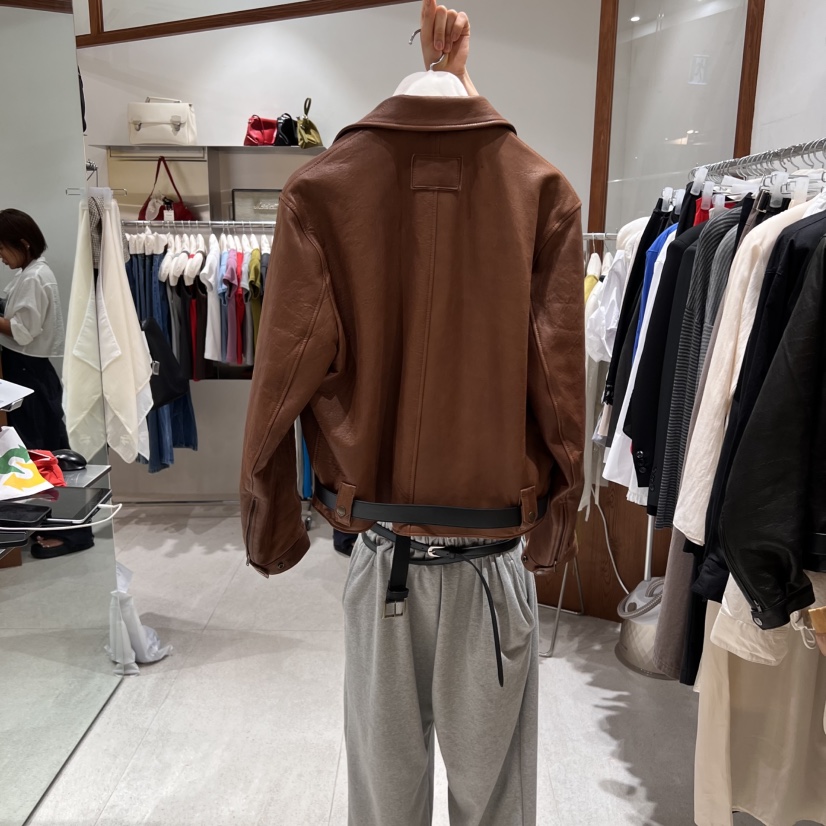 TEMPTING韓國直郵㊣女士新款人氣休閑職業推薦25秋夏時尚皮衣TEMPTING皮衣
