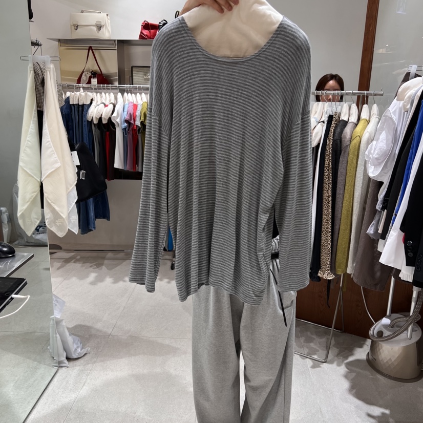 TEMPTING韓國直郵㊣女士新品25秋夏人氣真品職業休閑長袖T恤TEMPTING長袖T恤圖色2