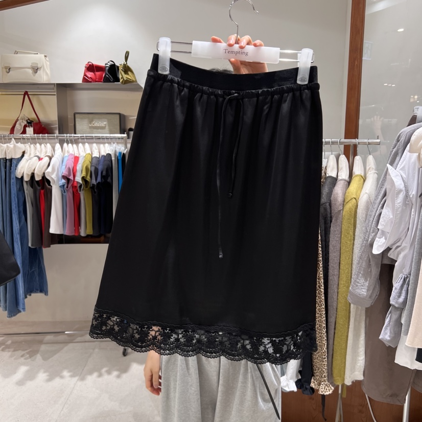 TEMPTING韓國直郵㊣女裝新款職業熱賣休閑半身裙中短裙蕾絲TEMPTING半身裙/中短裙