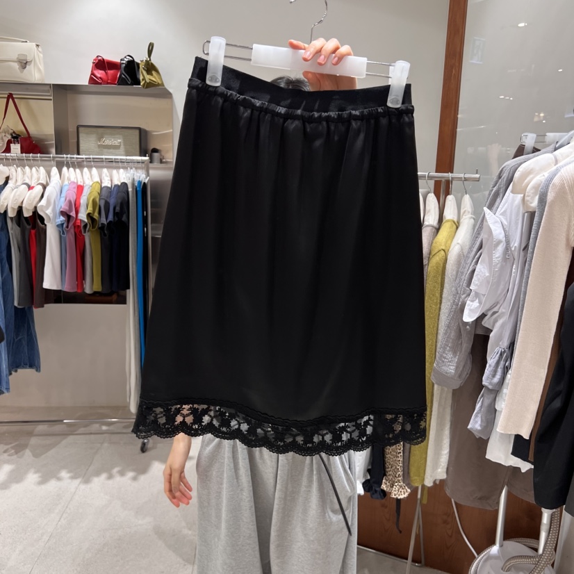 TEMPTING韓國直郵㊣女裝新款職業熱賣休閑半身裙中短裙蕾絲TEMPTING半身裙/中短裙圖色2