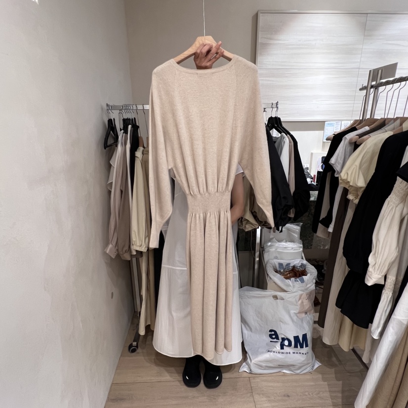 ARCHER韓國代購㊣女士新品時尚推薦休閑人氣25秋夏連衣裙羊絨ARCHER連衣裙