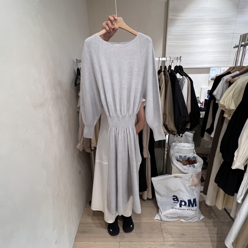 ARCHER韓國代購㊣女士新品時尚推薦休閑人氣25秋夏連衣裙羊絨ARCHER連衣裙