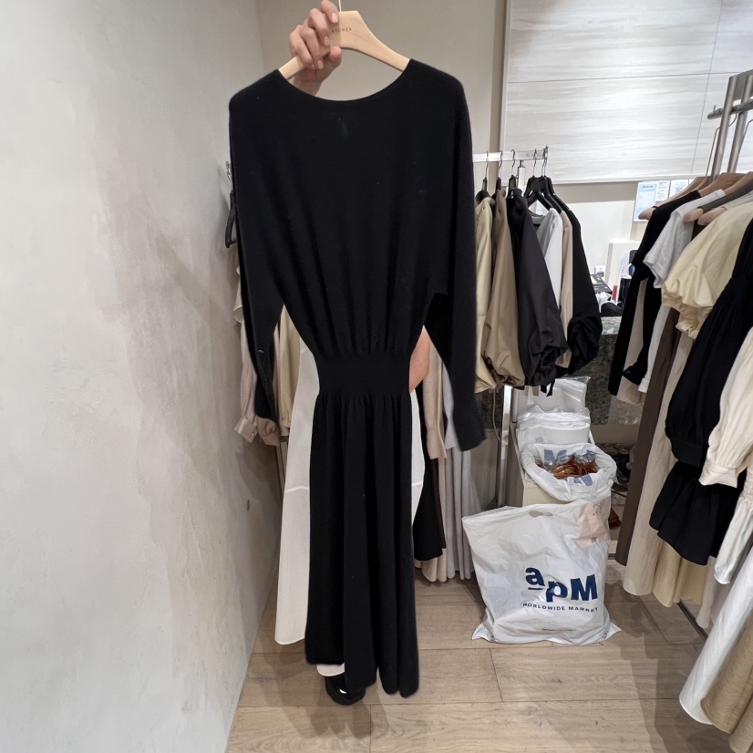 ARCHER韓國代購㊣女士新品時尚推薦休閑人氣25秋夏連衣裙羊絨ARCHER連衣裙圖色2