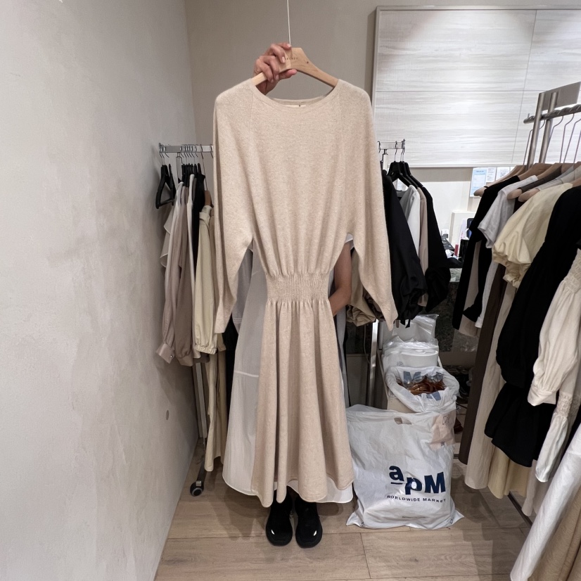 ARCHER韓國代購㊣女士新品時尚推薦休閑人氣25秋夏連衣裙羊絨ARCHER連衣裙圖色3