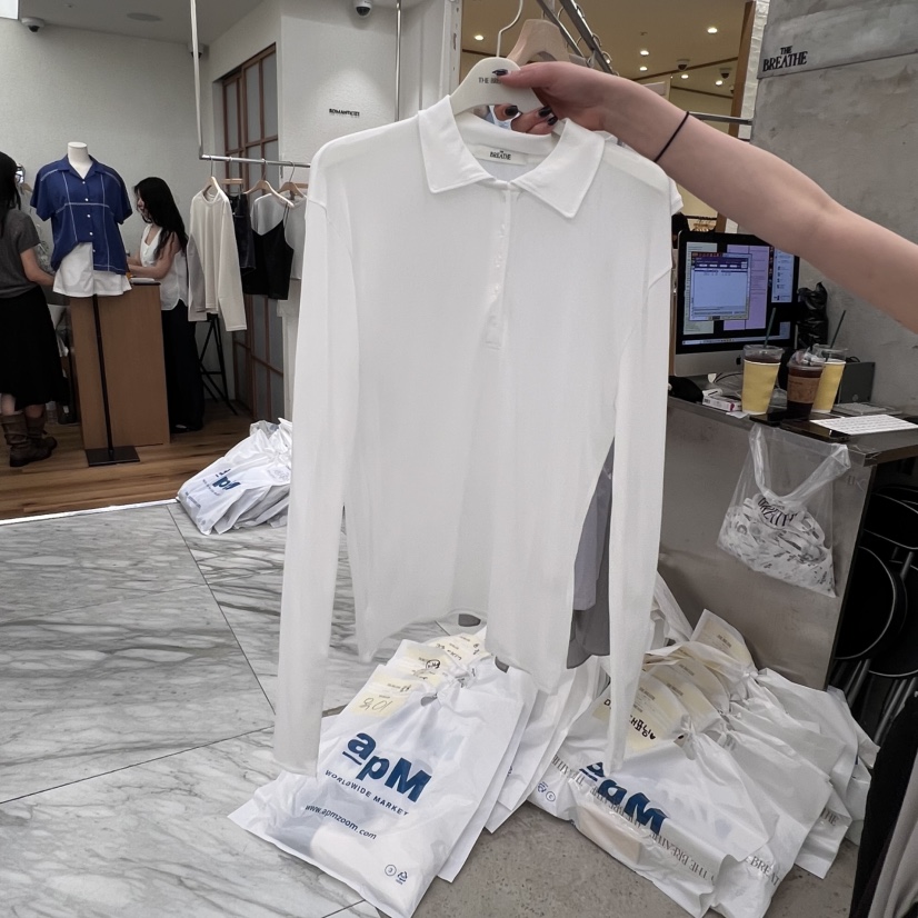 BREATHE韓國直郵㊣女裝新品推薦25秋夏真品人氣熱賣長袖T恤BREATHE長袖T恤圖色1