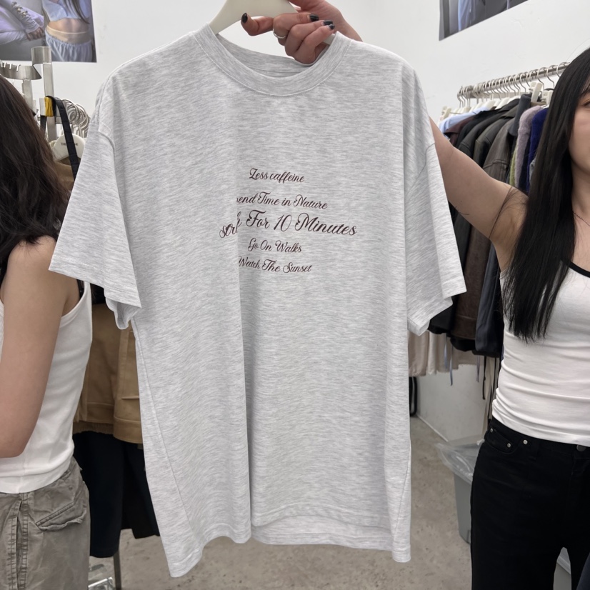 BREATHE東大門㊣直郵女士新款休閑推薦真品熱賣職業25秋夏T恤BREATHET恤圖色1