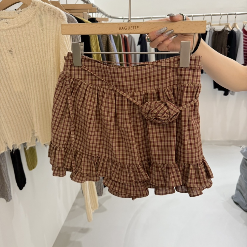 URBANSTORY/REMAKING東大門㊣直郵女裝新品熱賣裙褲含腰繩BAGUETTE-P裙褲圖色1