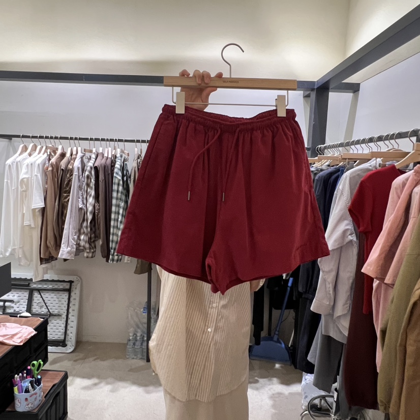 SELF SERVICE東大門㊣直郵女裝新品休閑推薦時尚短褲燈芯絨SELF SERVICE短褲圖色3