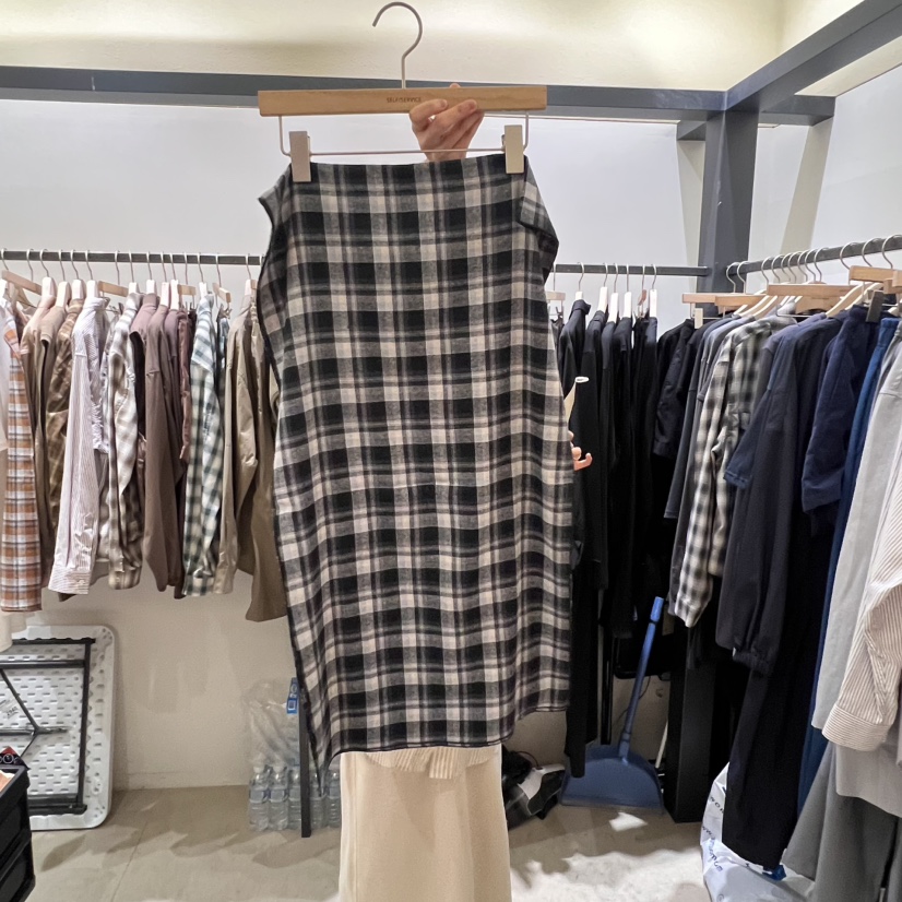 SELF SERVICE東大門㊣直郵女士新品推薦人氣熱賣圍巾披肩格紋SELF SERVICE圍巾/披肩圖色3