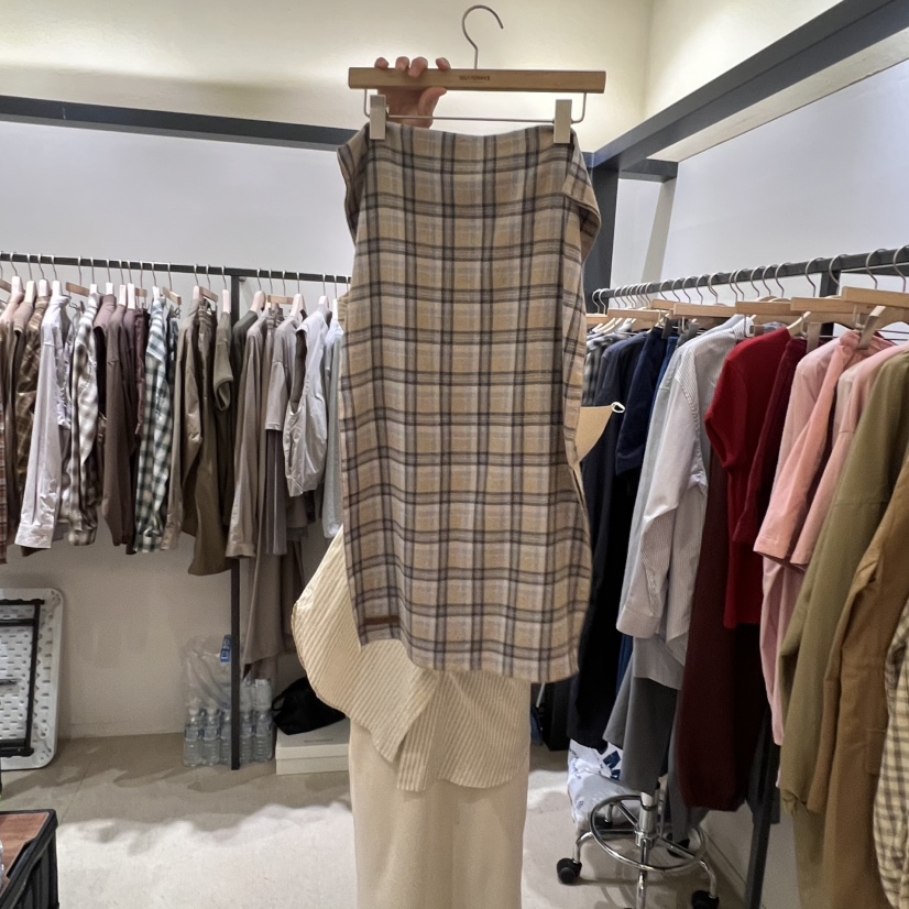 SELF SERVICE東大門㊣直郵女士新品推薦人氣熱賣圍巾披肩格紋SELF SERVICE圍巾/披肩圖色4