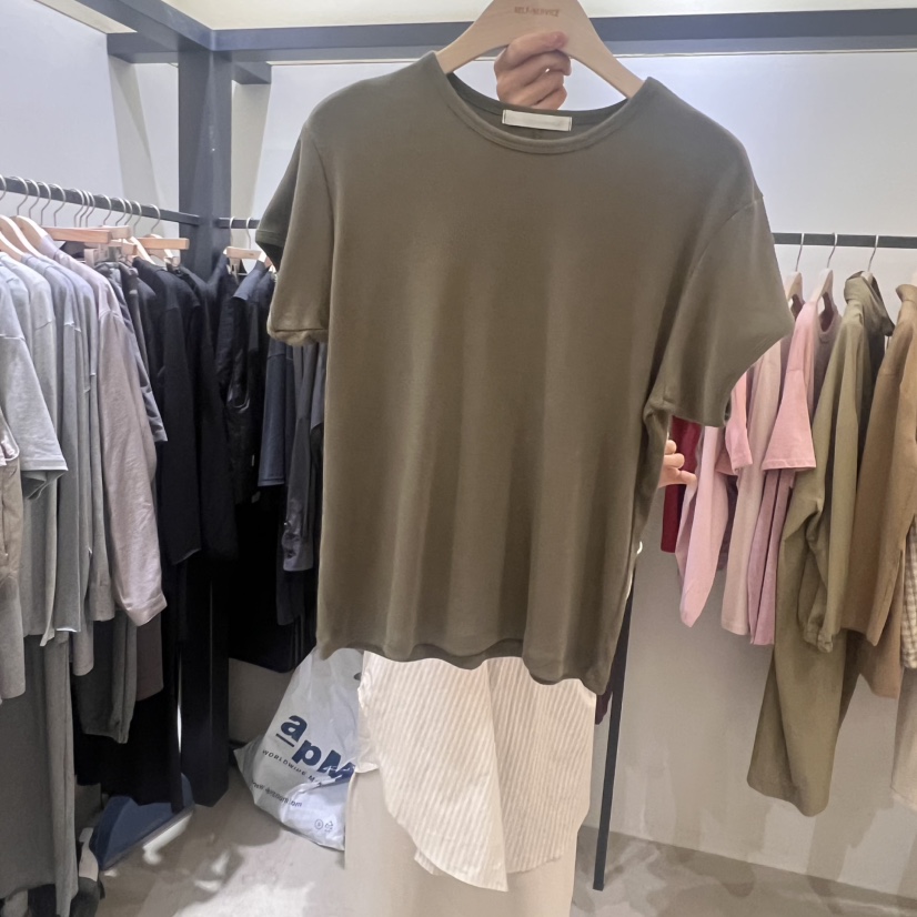 SELF SERVICE東大門㊣直郵女士新品25秋冬熱賣人氣休閑T恤SELF SERVICET恤圖色3