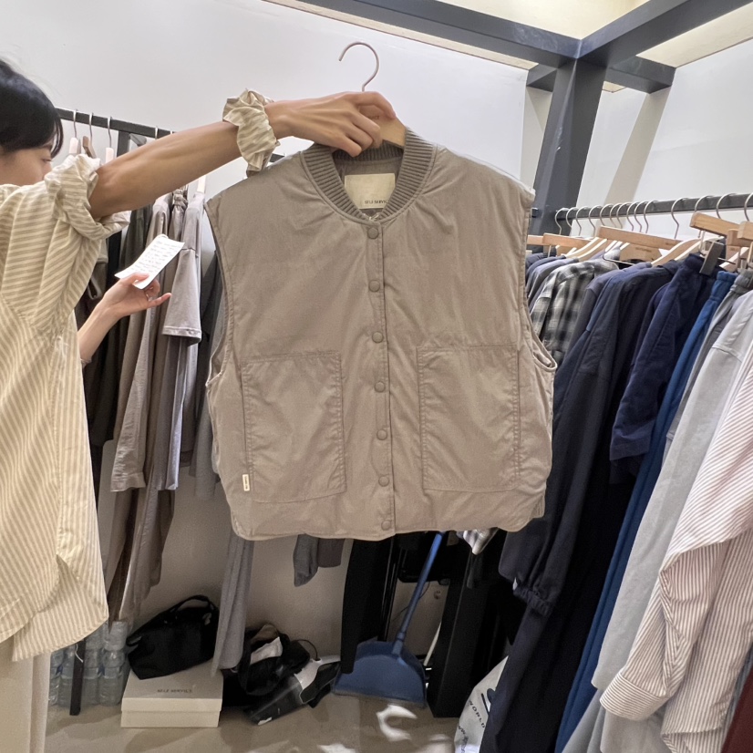 SELF SERVICE東大門㊣直郵女裝新品25秋冬推薦職業馬甲夾棉SELF SERVICE馬甲圖色2