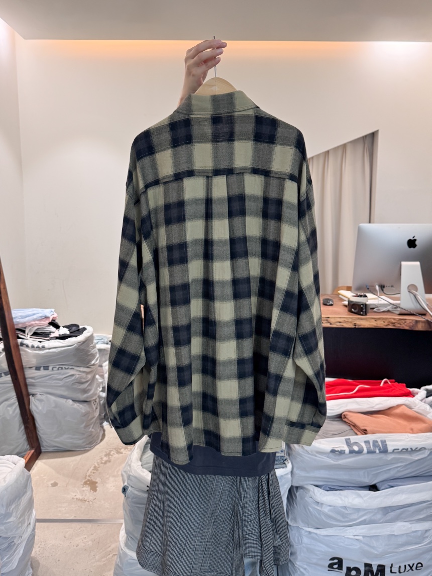 FRIC東大門㊣代購女士新品25秋冬職業時尚真品襯衫蕾絲衫格紋FRIC襯衫/蕾絲衫