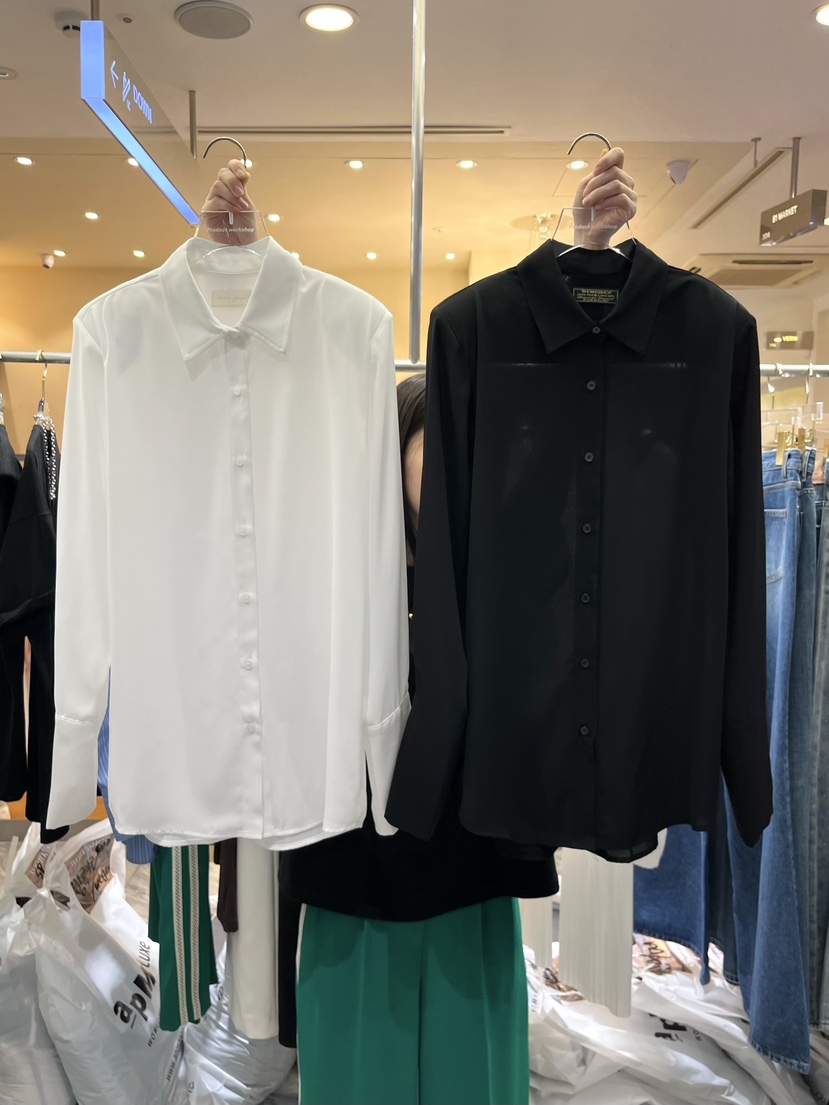 WORK SHOP韓國直郵㊣女士新款推薦25秋冬真品休閑襯衫蕾絲衫Work_shop襯衫/蕾絲衫