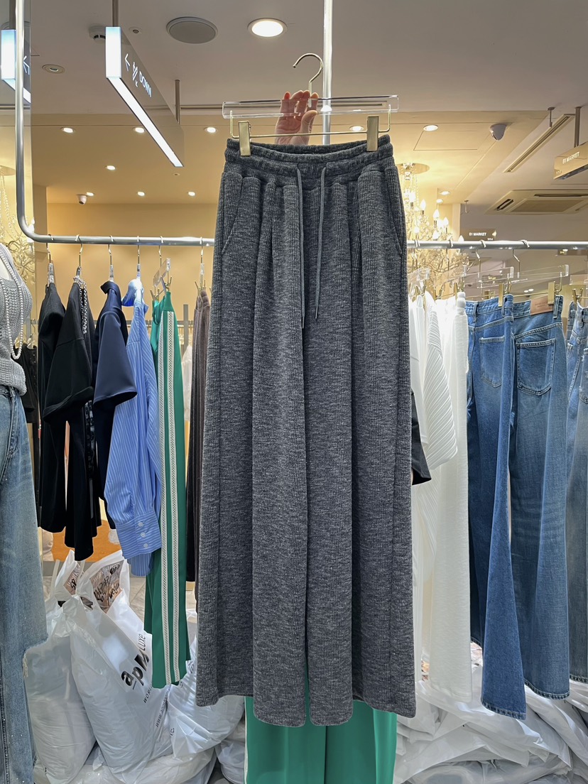 WORK SHOP韓國代購㊣女裝新品推薦熱賣休閑真品休閑褲羊毛Work_shop休閑褲圖色2