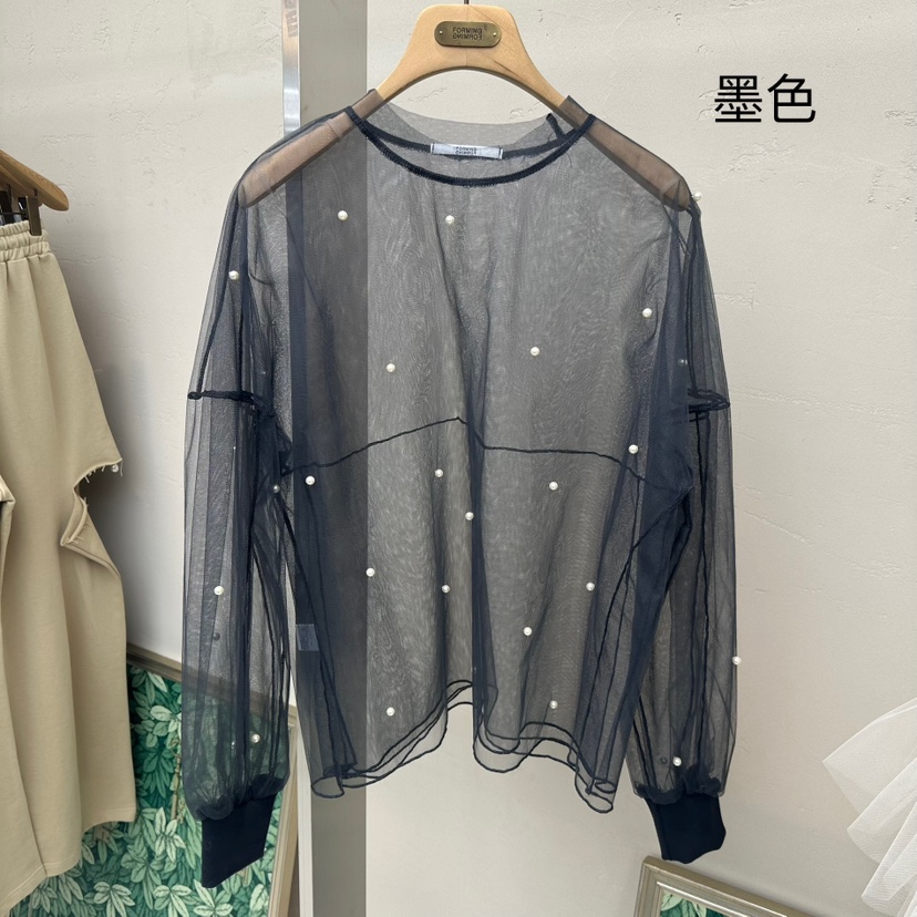 FORMING-P韓國直郵㊣女裝新款休閑推薦25秋冬襯衫蕾絲衫網眼FORMING襯衫/蕾絲衫圖色2