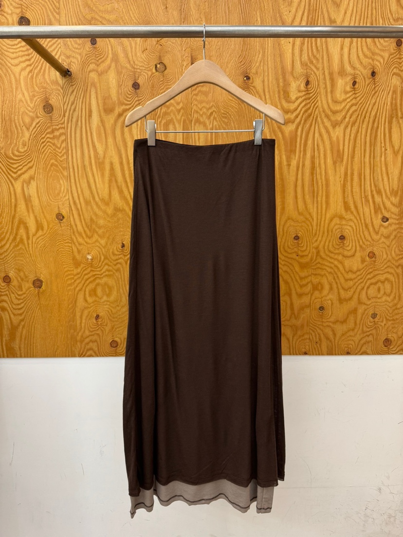 PROJECTVIEW韓國代購㊣女裝新品熱賣25秋冬休閑長裙天絲雙層PROJECTVIEW長裙圖色2