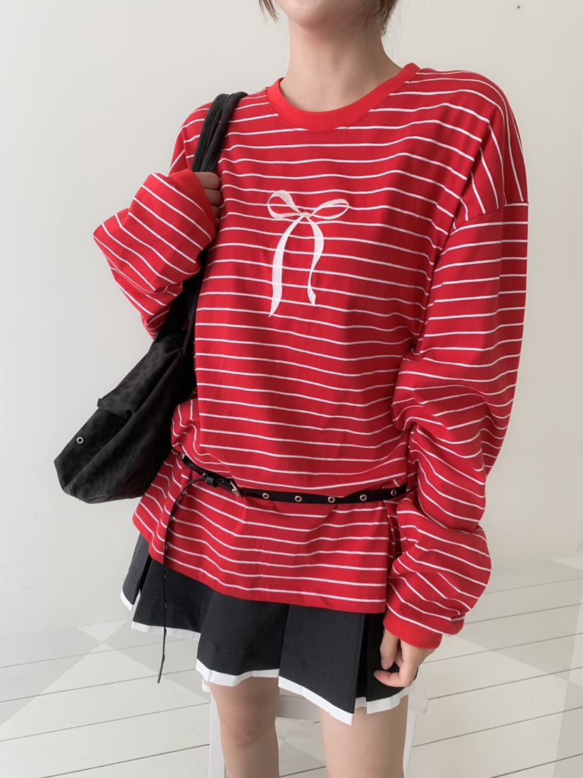 YES韓國代購㊣女士新款推薦職業真品熱賣休閑時尚25秋冬長袖T恤YES長袖T恤
