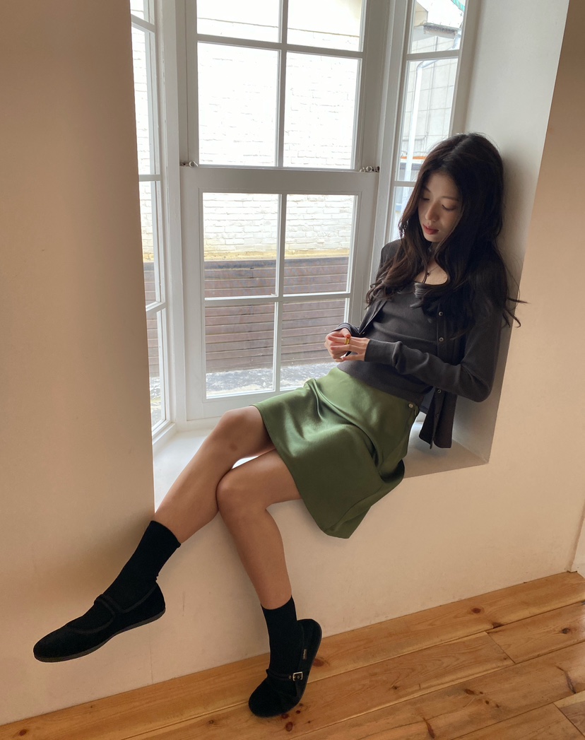 ERUME韓國代購㊣女裝新品職業時尚休閑25秋冬真品推薦人氣短裙ERUME短裙
