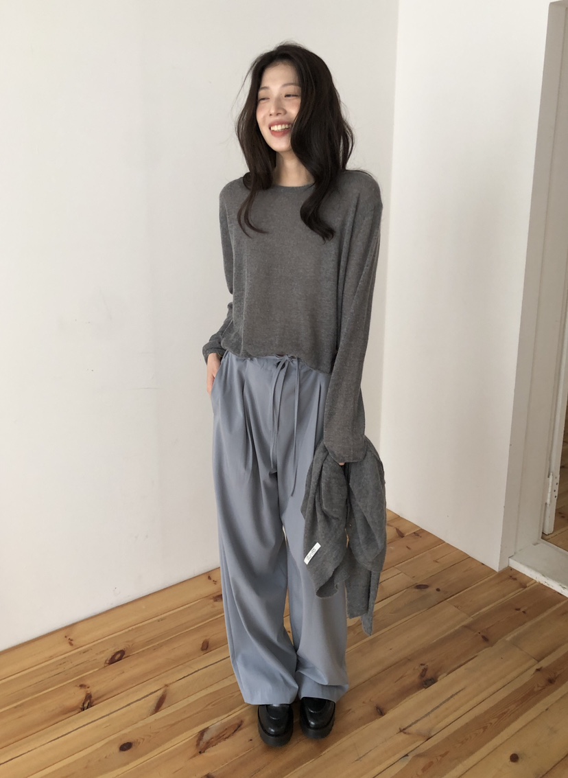 ERUME韓國直郵㊣女裝新款熱賣真品時尚推薦休閑休閑褲含腰繩ERUME休閑褲