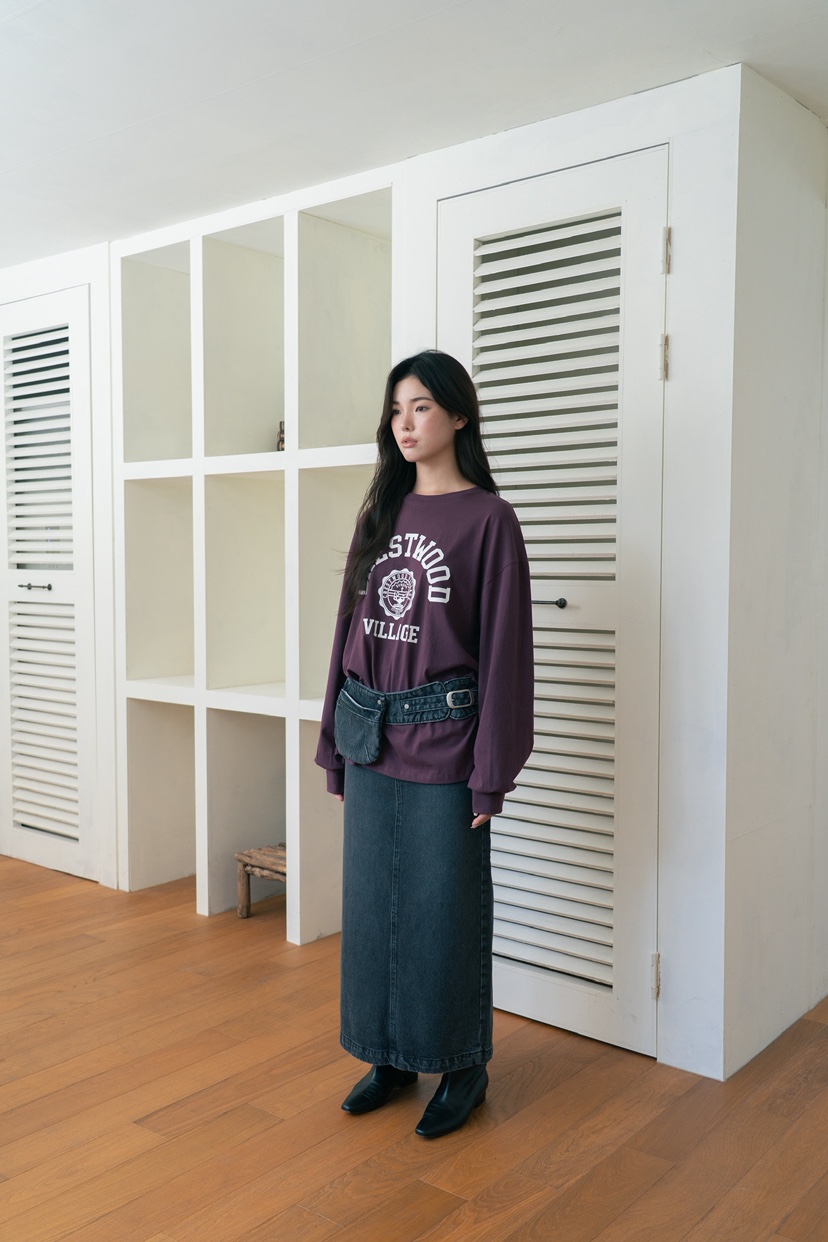 UNBOUND東大門㊣實拍女裝新品時尚熱賣人氣真品25秋冬長裙含腰包UNBOUND長裙