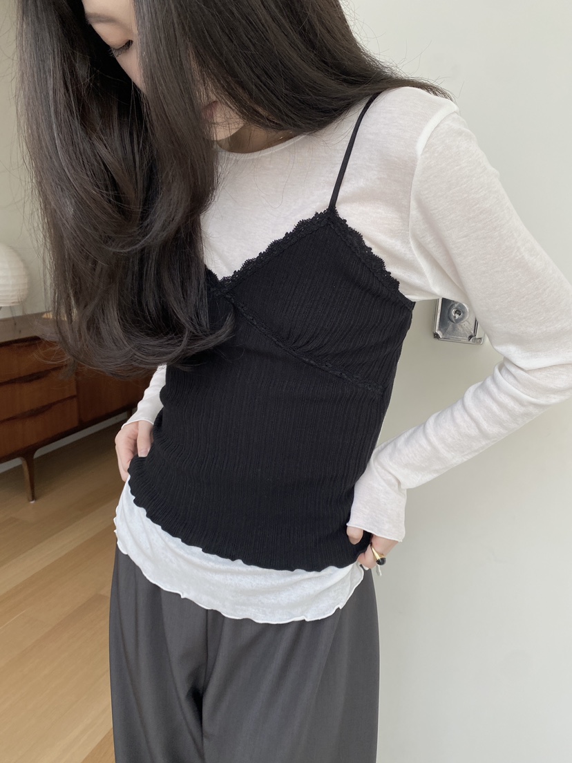 ERUME韓國代購㊣女裝新品時尚熱賣休閑推薦人氣真品長袖T恤ERUME長袖T恤
