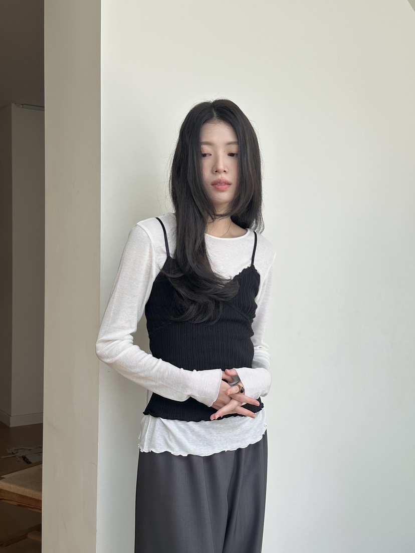 ERUME韓國代購㊣女裝新品時尚熱賣休閑推薦人氣真品長袖T恤ERUME長袖T恤