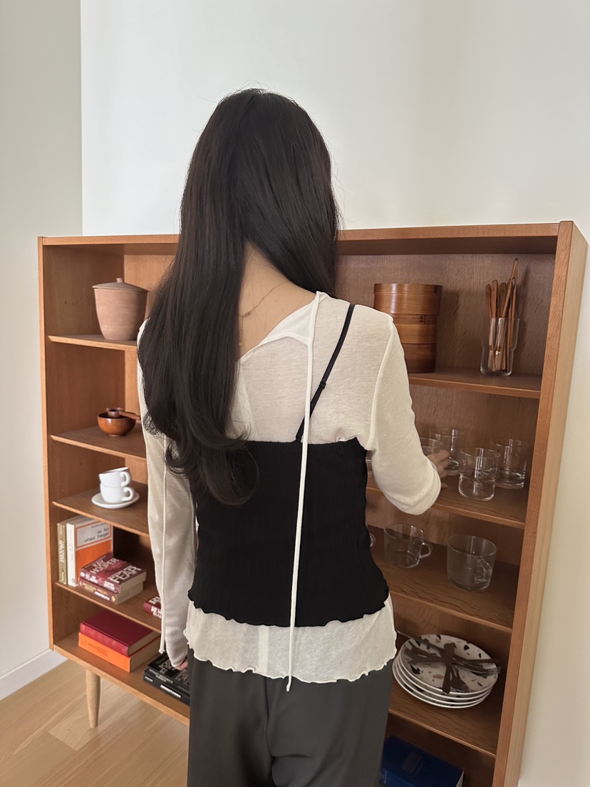 ERUME韓國代購㊣女裝新品時尚熱賣休閑推薦人氣真品長袖T恤ERUME長袖T恤