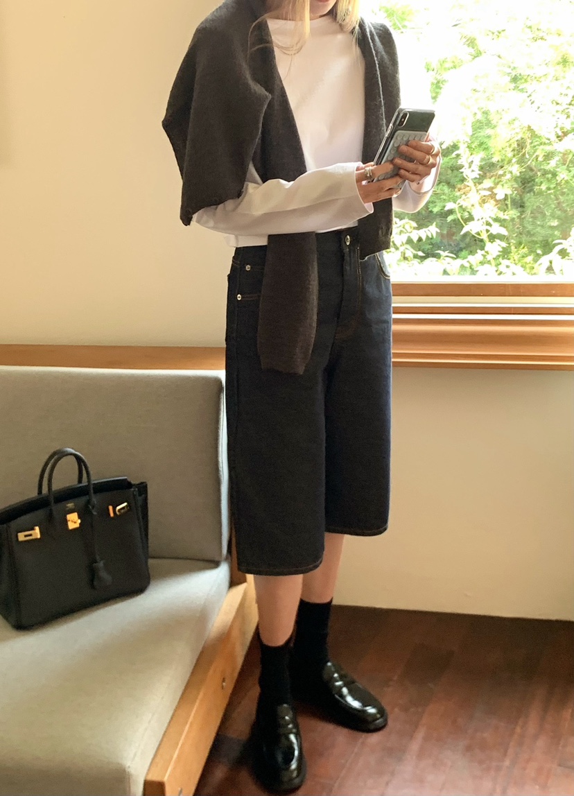 COURGETTE韓國直郵㊣女士新品真品25秋冬推薦熱賣長袖T恤短款COURGETTE長袖T恤