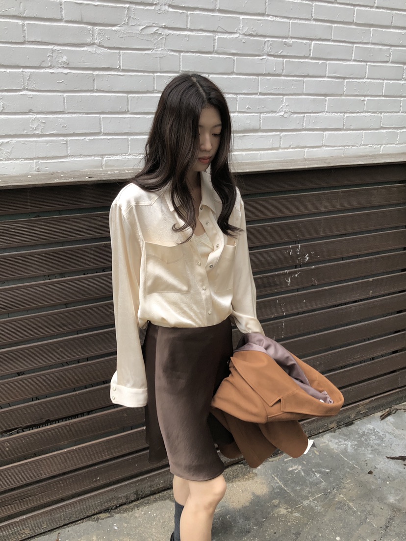 ERUME韓國直郵㊣女士新品時尚人氣熱賣休閑職業推薦襯衫蕾絲衫ERUME襯衫/蕾絲衫