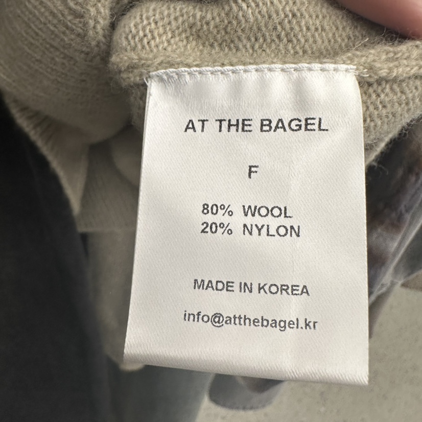 AT THE BAGEL韓國代購㊣女裝新款休閑職業時尚推薦針織衫AT THE BAGEL針織衫
