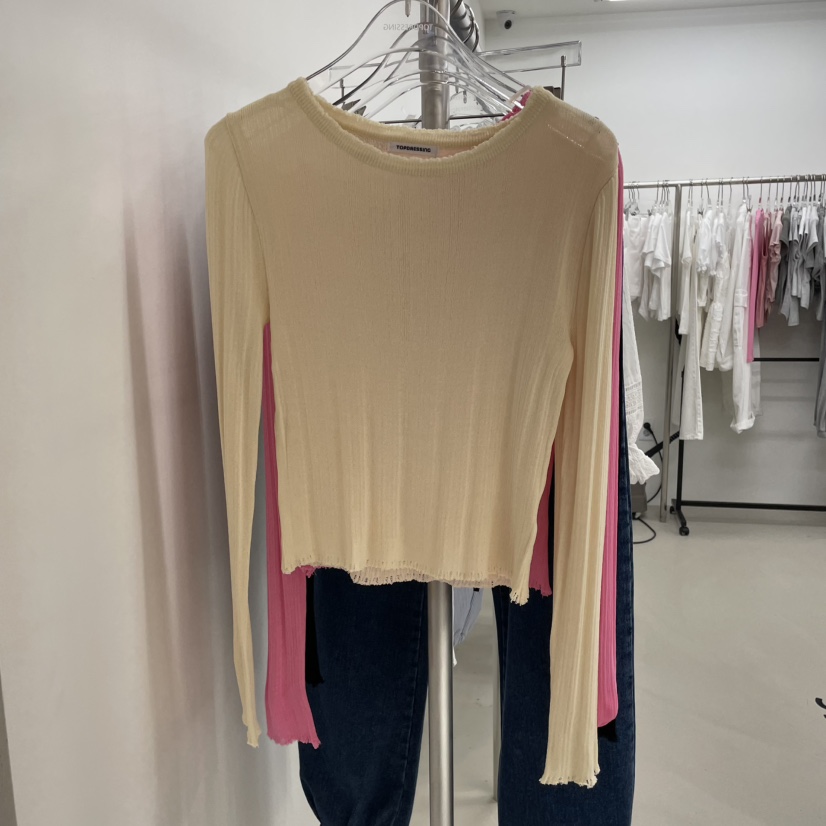 TOPDRESSING韓國直郵㊣女士新款時尚25秋冬熱賣推薦長袖T恤TOPDRESSING長袖T恤圖色2