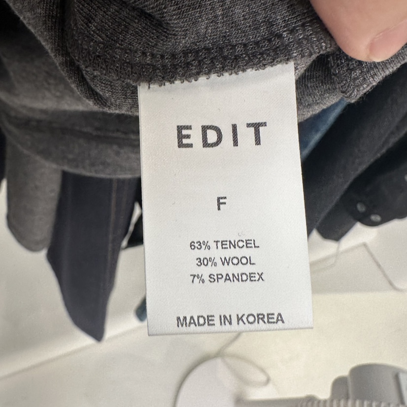 EDIT韓國代購㊣女裝新款25秋冬推薦熱賣人氣時尚真品長袖T恤EDIT長袖T恤
