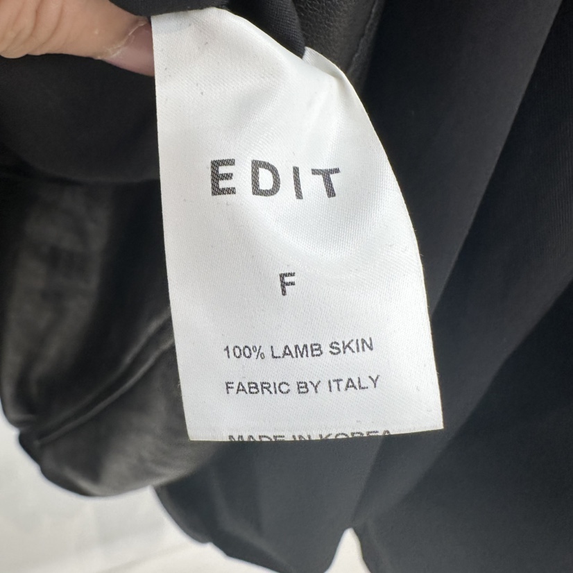 EDIT東大門㊣代購女士新款25秋冬職業人氣時尚推薦皮衣皮革EDIT皮衣