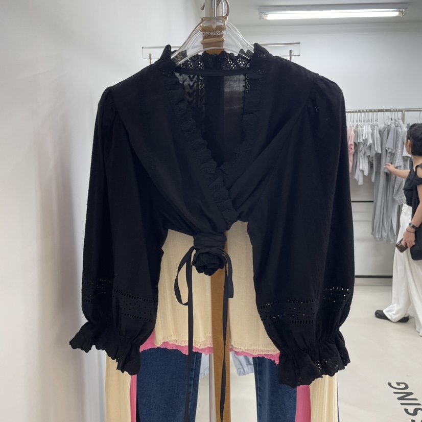 TOPDRESSING東大門㊣實拍女裝新品時尚休閑真品熱賣襯衫蕾絲衫TOPDRESSING襯衫/蕾絲衫圖色2