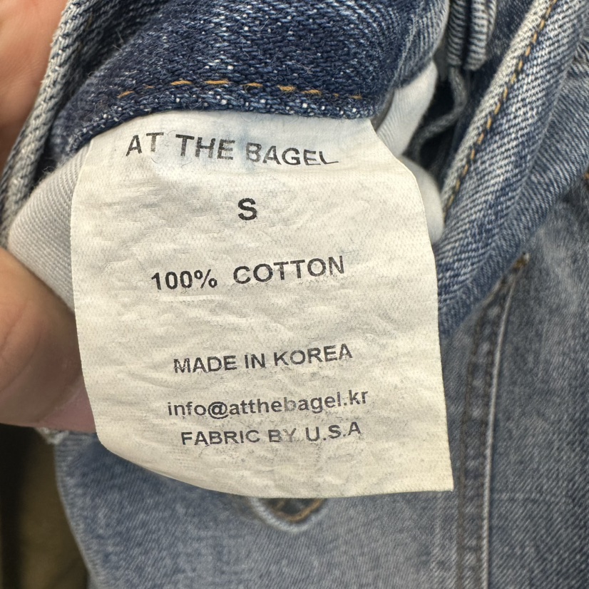 AT THE BAGEL東大門㊣代購女士新品真品時尚推薦25秋冬牛仔褲AT THE BAGEL牛仔褲